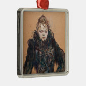 Toulouse-Lautrec - Vrouw met zwarte boa Metalen Ornament (Rechts)