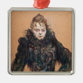 Toulouse-Lautrec - Vrouw met zwarte boa Metalen Ornament (Voorkant)