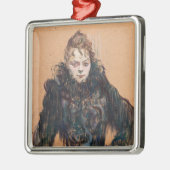 Toulouse-Lautrec - Vrouw met zwarte boa Metalen Ornament (Links)