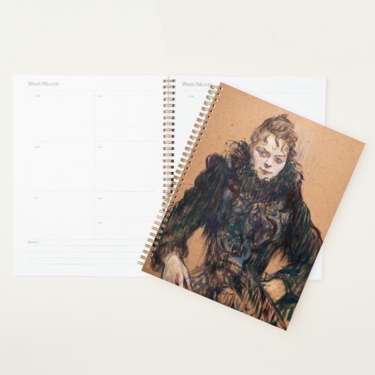 Toulouse-Lautrec - Vrouw met zwarte boa Planner (Display)