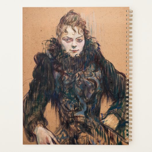 Toulouse-Lautrec - Vrouw met zwarte boa Planner (Achterkant)