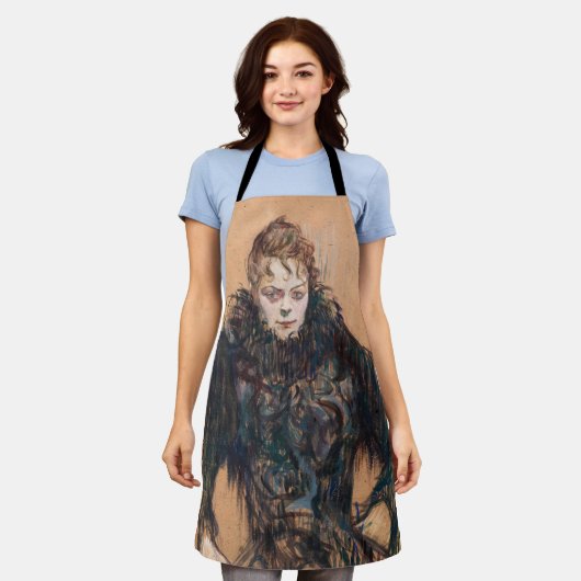 Toulouse-Lautrec - Vrouw met zwarte boa Schort (Gedragen)