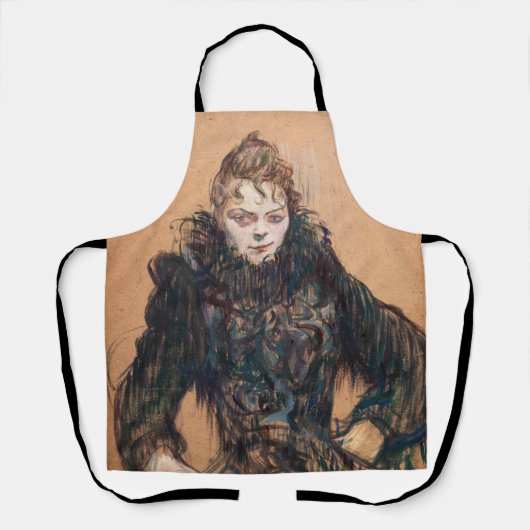 Toulouse-Lautrec - Vrouw met zwarte boa Schort (Voorkant)