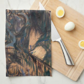 Toulouse-Lautrec - Vrouw met zwarte boa Theedoek (Quarter Fold)