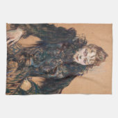 Toulouse-Lautrec - Vrouw met zwarte boa Theedoek (Horizontaal)