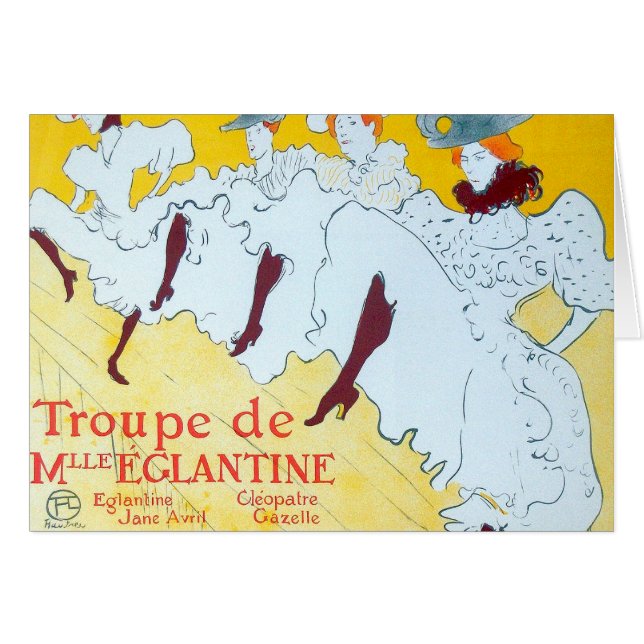 Toulouse Lautrec Yellow Dancing Girl Poster (Voorkant Horizontaal)