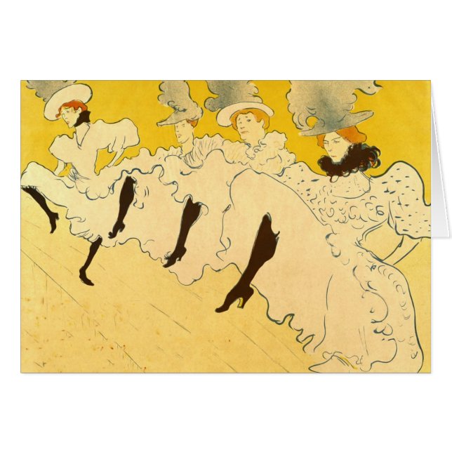 Toulouse Lautrec Yellow Dancing Girl Poster (Voorkant Horizontaal)