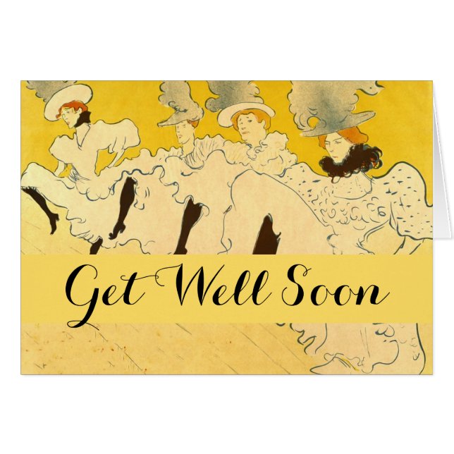 Toulouse Lautrec Yellow Dancing Girl Poster (Voorkant Horizontaal)