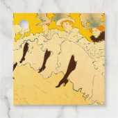 Toulouse Lautrec Yellow Dancing Girl Poster Bedankjes Labels (Voorkant)