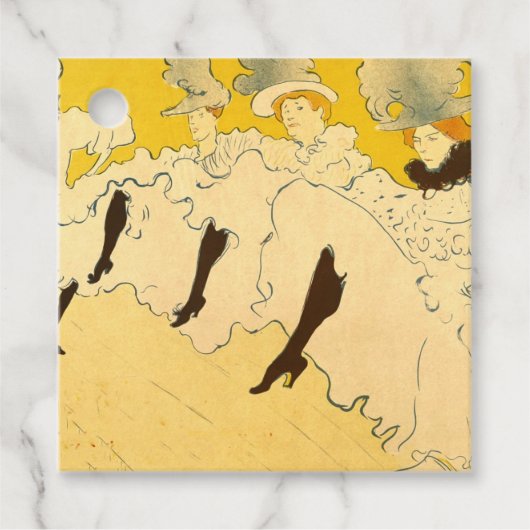 Toulouse Lautrec Yellow Dancing Girl Poster Bedankjes Labels (Voorkant)