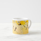 Toulouse Lautrec Yellow Dancing Girl Poster Espresso Kop (Voorkant rechts)