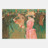 Toulouse Lautrec Yellow Dancing Girl Poster Inpakpapier Vel (Voorkant 2)