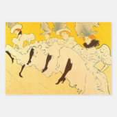 Toulouse Lautrec Yellow Dancing Girl Poster Inpakpapier Vel (Voorkant)