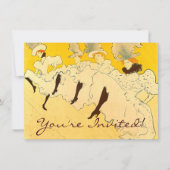 Toulouse Lautrec Yellow Dancing Girl Poster Kaart (Voorkant)
