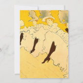 Toulouse Lautrec Yellow Dancing Girl Poster Kaart (Achterkant)