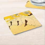Toulouse Lautrec Yellow Dancing Girl Poster Kartonnen Onderzetters (Schuin)