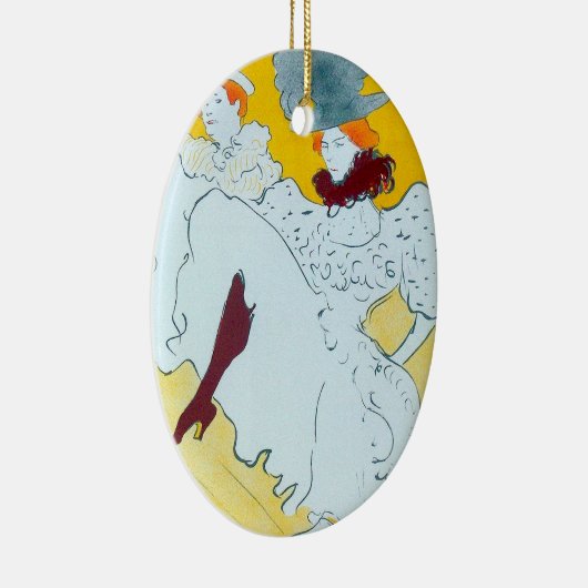 Toulouse Lautrec Yellow Dancing Girl Poster Keramisch Ornament (Rechts)