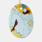 Toulouse Lautrec Yellow Dancing Girl Poster Keramisch Ornament (Achterkant)