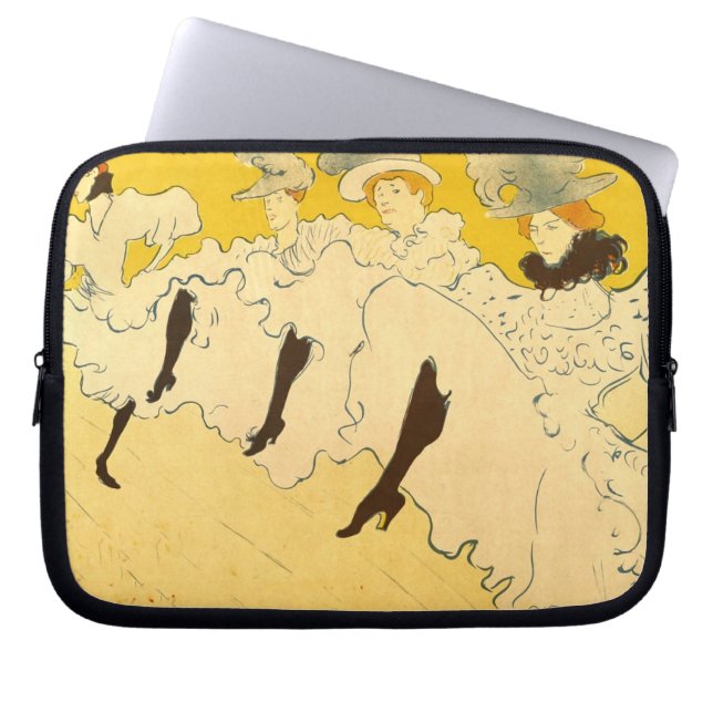 Toulouse Lautrec Yellow Dancing Girl Poster Laptop Sleeve (Voorkant)