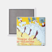 Toulouse Lautrec Yellow Dancing Girl Poster Magneet (Voorkant / Achterkant)