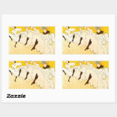 Toulouse Lautrec Yellow Dancing Girl Poster Rechthoekige Sticker (Vel)