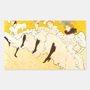 Toulouse Lautrec Yellow Dancing Girl Poster Rechthoekige Sticker