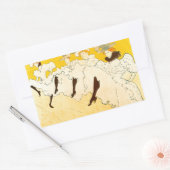 Toulouse Lautrec Yellow Dancing Girl Poster Rechthoekige Sticker (Envelop)