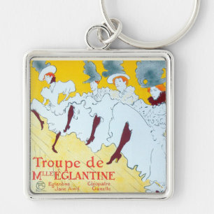 Toulouse Lautrec Yellow Dancing Girl Poster Sleutelhanger