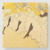 Toulouse Lautrec Yellow Dancing Girl Poster Stenen Onderzetter (Voorkant)