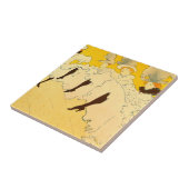Toulouse Lautrec Yellow Dancing Girl Poster Tegeltje (Zijkant)