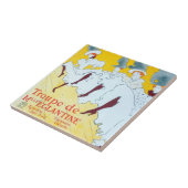 Toulouse Lautrec Yellow Dancing Girl Poster Tegeltje (Zijkant)