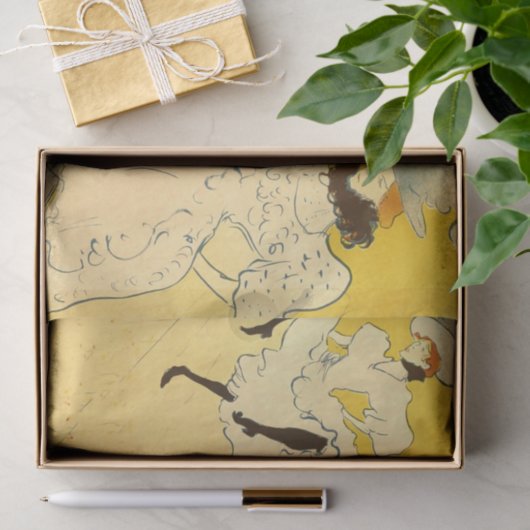 Toulouse Lautrec Yellow Dancing Girl Poster Tissuepapier (Geschenk)