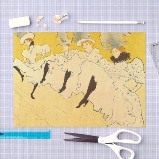 Toulouse Lautrec Yellow Dancing Girl Poster Tissuepapier (Craft)