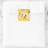 Toulouse Lautrec Yellow Dancing Girl Poster Vierkante Sticker (Tas)