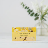 Toulouse Lautrec Yellow Dancing Girl Poster Visitekaartje (Staand voorkant)