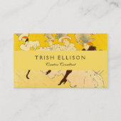 Toulouse Lautrec Yellow Dancing Girl Poster Visitekaartje (Voorkant)