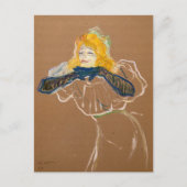 Toulouse-Lautrec - Yvette Guilbert Singing Briefkaart (Voorkant)