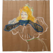 Toulouse-Lautrec - Yvette Guilbert Singing Douchegordijn (Voorkant)