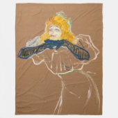 Toulouse-Lautrec - Yvette Guilbert Singing Fleece Deken (Voorkant)