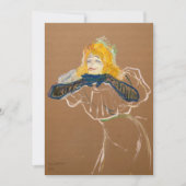Toulouse-Lautrec - Yvette Guilbert Singing Kaart (Voorkant)