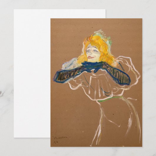 Toulouse-Lautrec - Yvette Guilbert Singing Kaart (Voorkant / Achterkant)