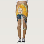 Toulouse-Lautrec - Yvette Guilbert Singing Leggings (Voorkant)