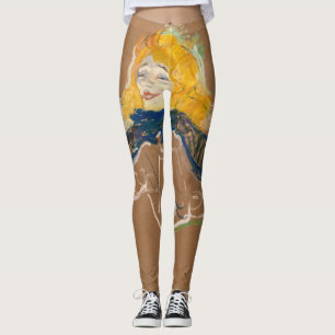 Toulouse-Lautrec - Yvette Guilbert Singing Leggings