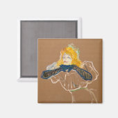 Toulouse-Lautrec - Yvette Guilbert Singing Magneet (Voorkant / Achterkant)
