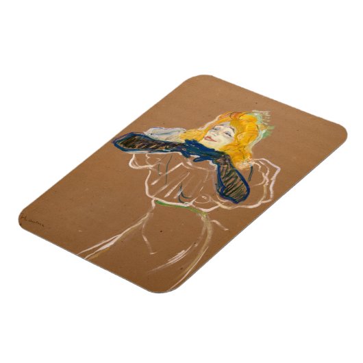 Toulouse-Lautrec - Yvette Guilbert Singing Magneet (Linkerzijde)