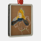 Toulouse-Lautrec - Yvette Guilbert Singing Metalen Ornament (Rechts)
