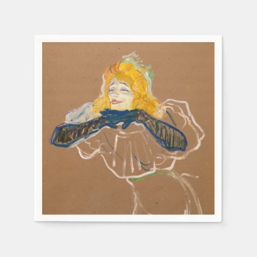 Toulouse-Lautrec - Yvette Guilbert Singing Servet (Voorkant)