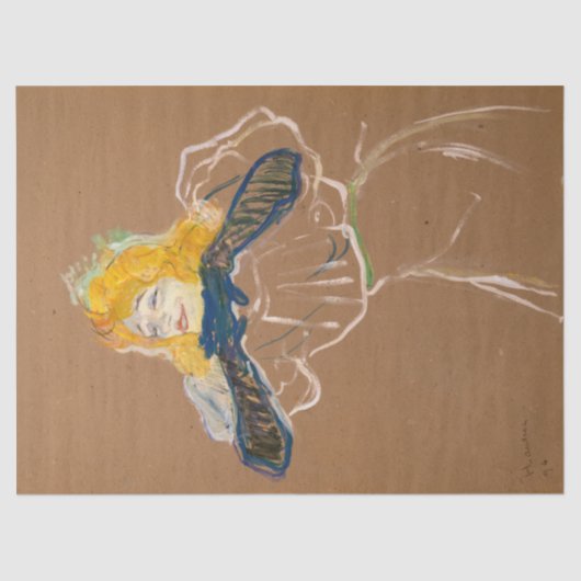 Toulouse-Lautrec - Yvette Guilbert Singing Tissuepapier (Voorkant)