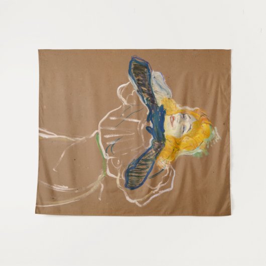 Toulouse-Lautrec - Yvette Guilbert Singing Wandkleed (Voorkant (horizontaal))