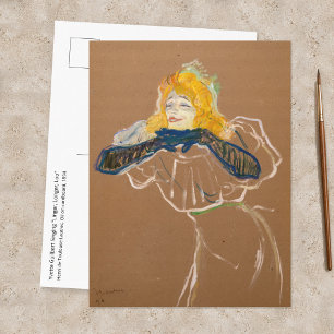 Toulouse-Lautrec - Yvette Guilbert zingend Briefkaart